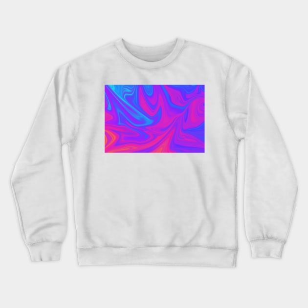 purple/blue liquid color wave Crewneck Sweatshirt by ramith-concept